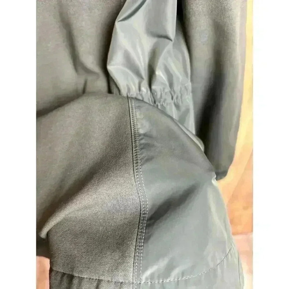 Athleta Triumphant Hybrid Crewneck Sweatshirt Pullover Jacket GrayGreen Size M - Picture 5 of 10